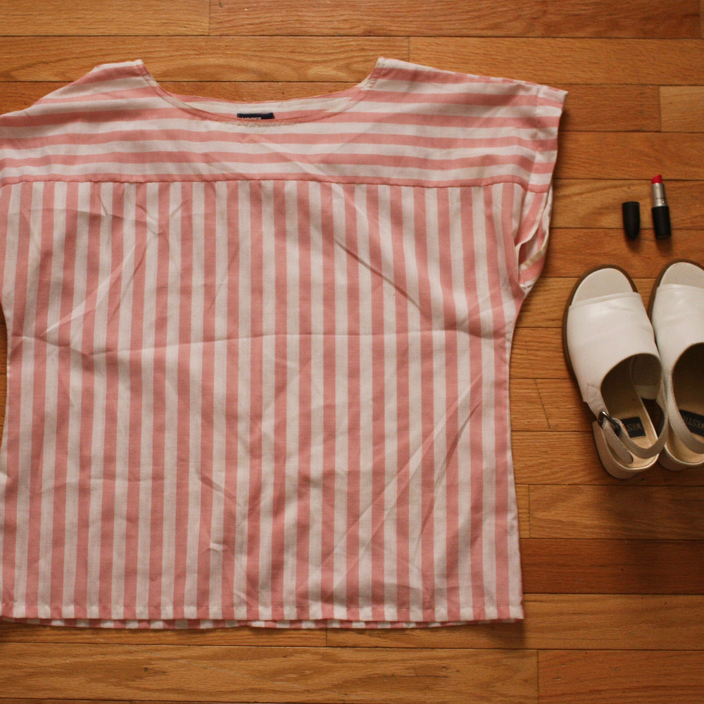Vintage Candy-Striped Top